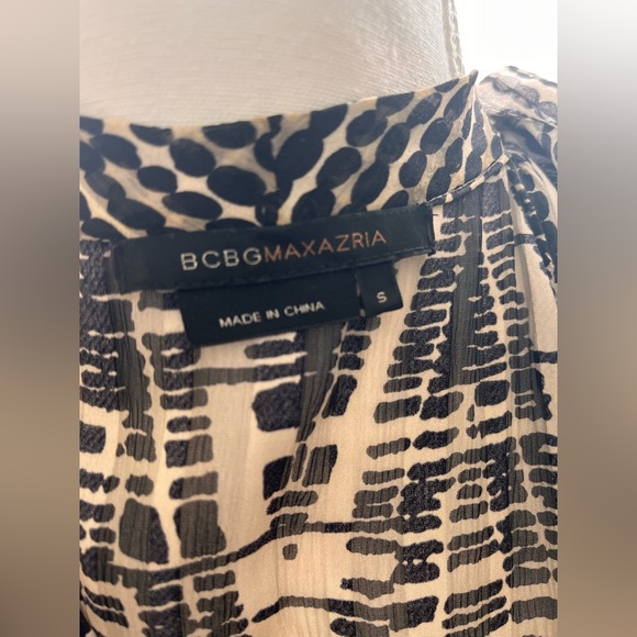 BCBG MaxAzria 100% Silk Dress, Black & Cream, size S (6), gorgeous! - Picture 4 of 5